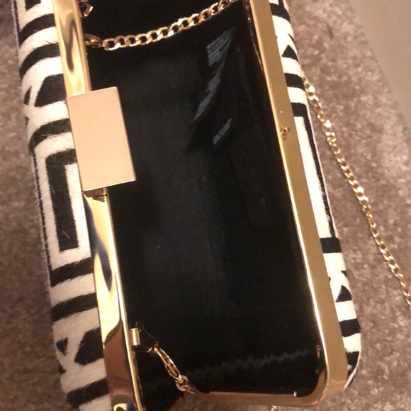 Bebe calf hair leather clutch - Picture 3 of 6